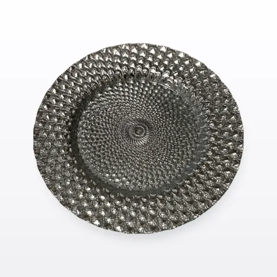 Vidrio Spiral Plateado